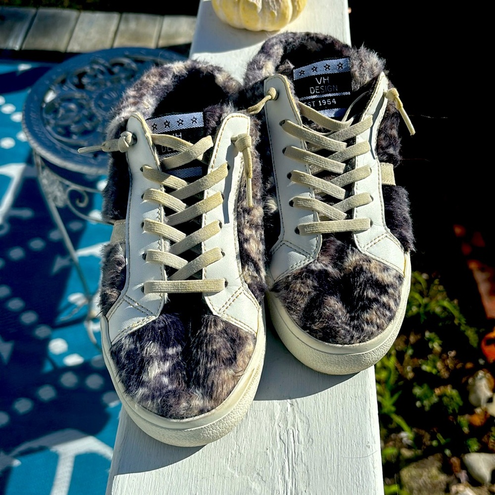 Vintage Havana slip on fur shoes- Sz.7